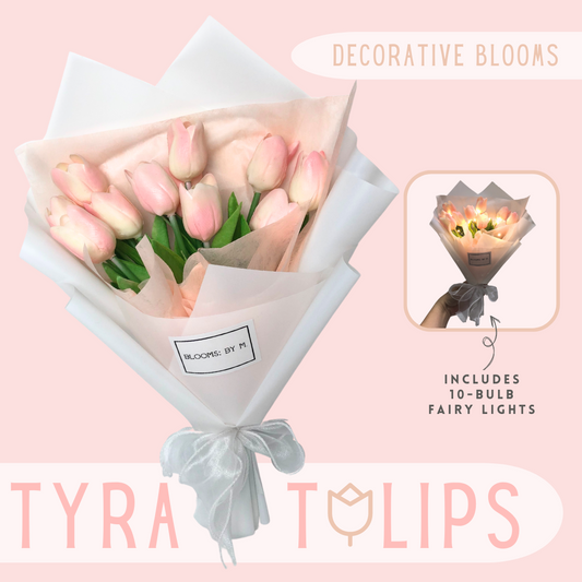 Tyra Tulips - Flush Pink (Faux Flowers)