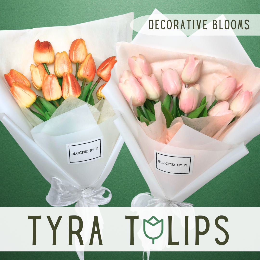 Tyra Tulips - Flush Pink (Faux Flowers)