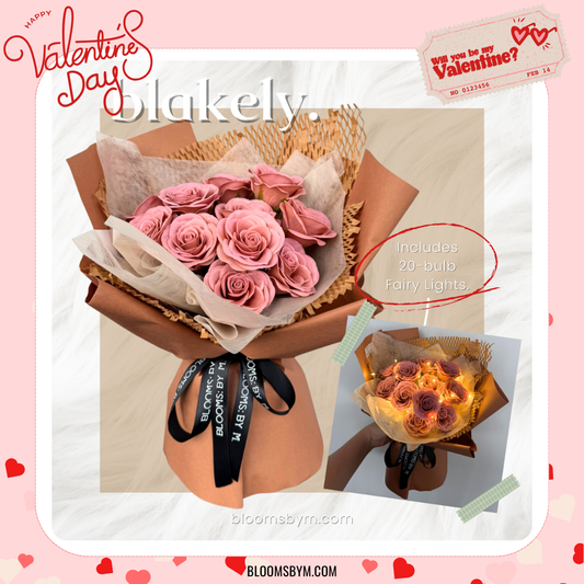 VDay 2026 - Best Sellers - Blakely Pinky Beige Roses - Soap Flower Bouquet