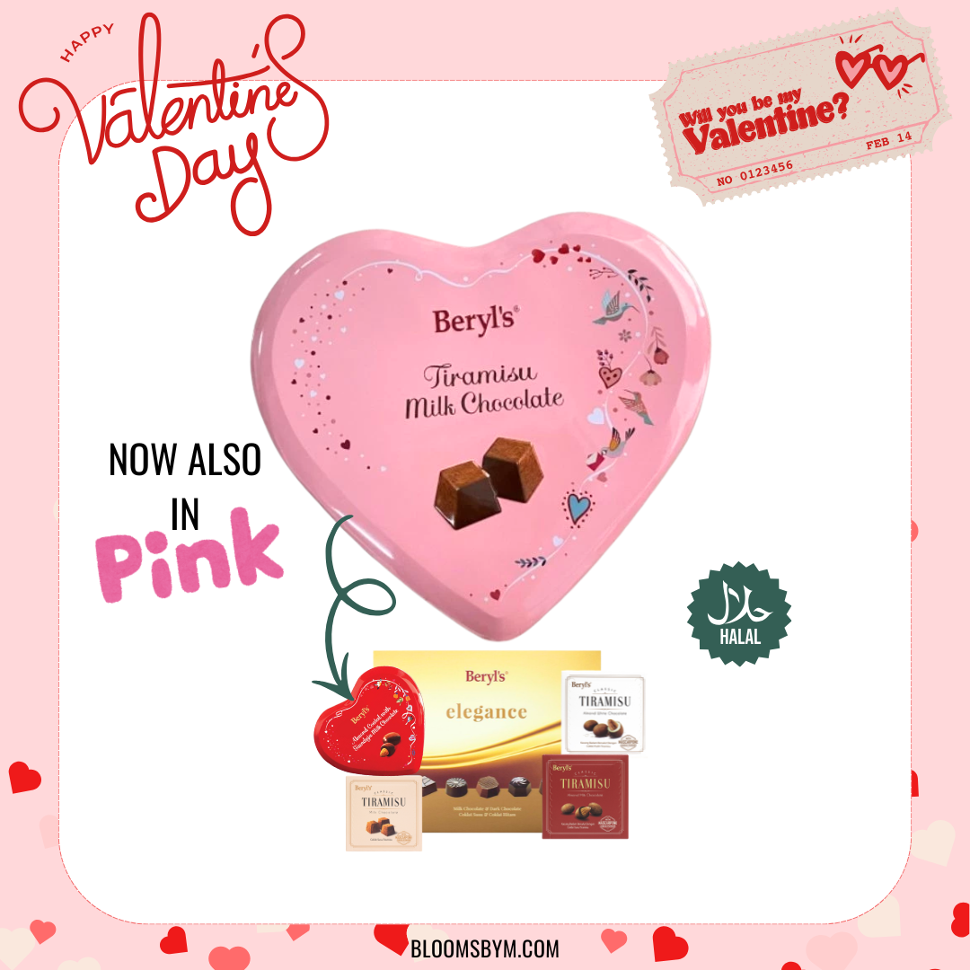 VDay 2026 - [Halal] Beryl's Heart Tin Tiramisu Milk Choc (80G)