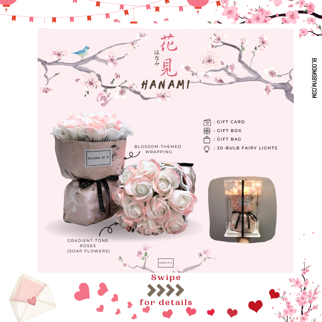 Top 1 - Soap Flower Roses Bouquet Box -  Hanami [ 花 見 - はなみ]