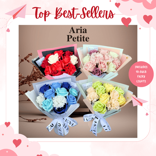 Top 10 Best Selling Flowers - Aria Petite - Soap Flowers Bouquet