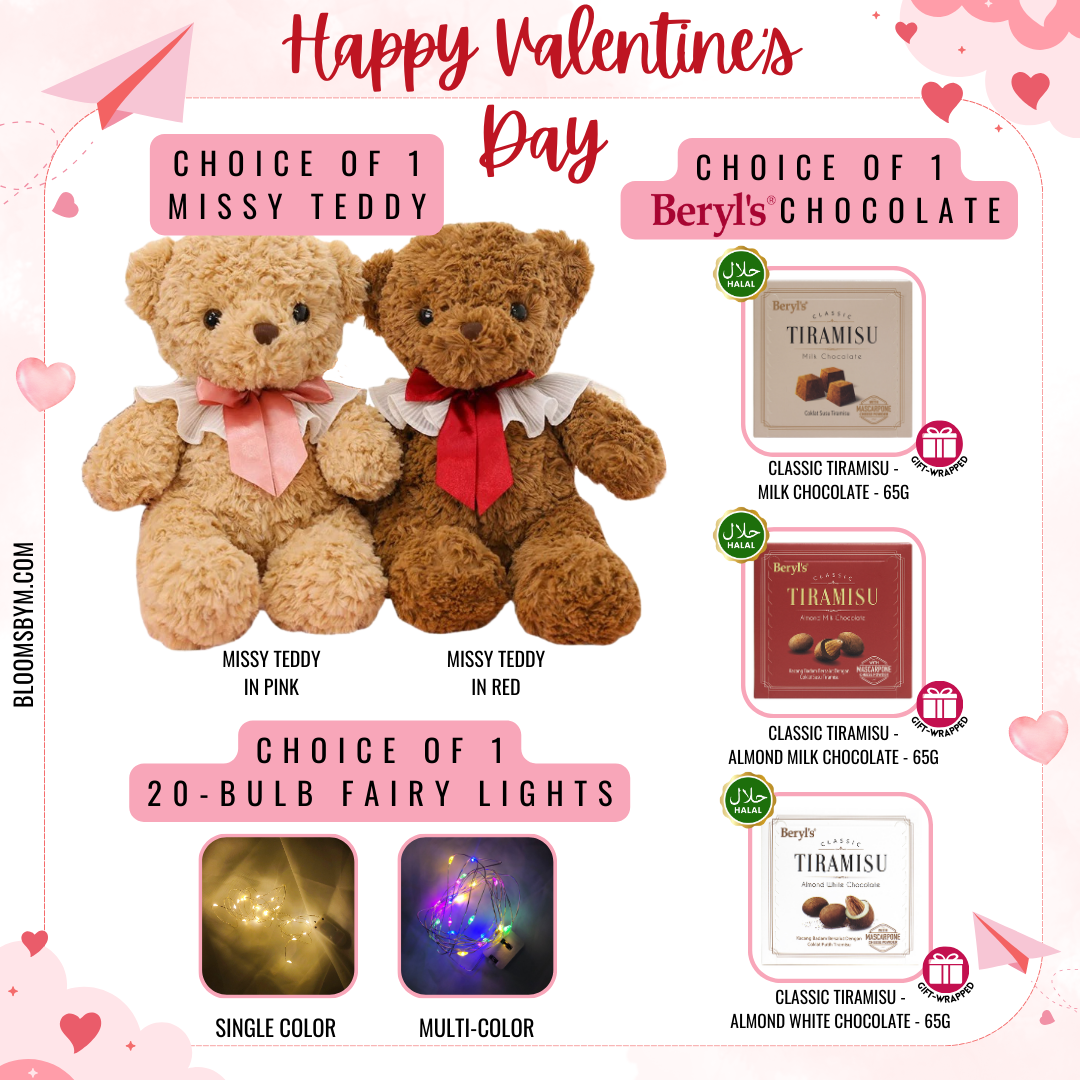 Valentine's Day - [Halal] Missy Teddy + Beryl's Chocolate Bundle