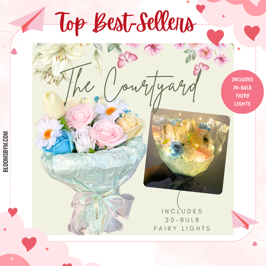 Top 10 Best Selling Flowers - The Courtyard - Blyia (Soap + Faux Flower Bouquet)