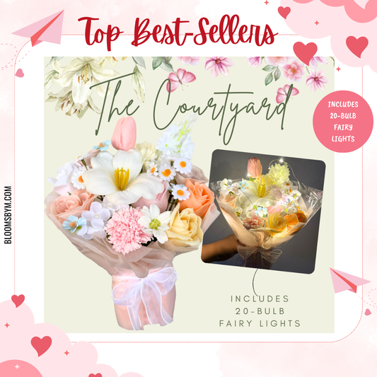Top 10 Best Selling Flowers - The Courtyard - Piyia (Soap + Faux Flower Bouquet)
