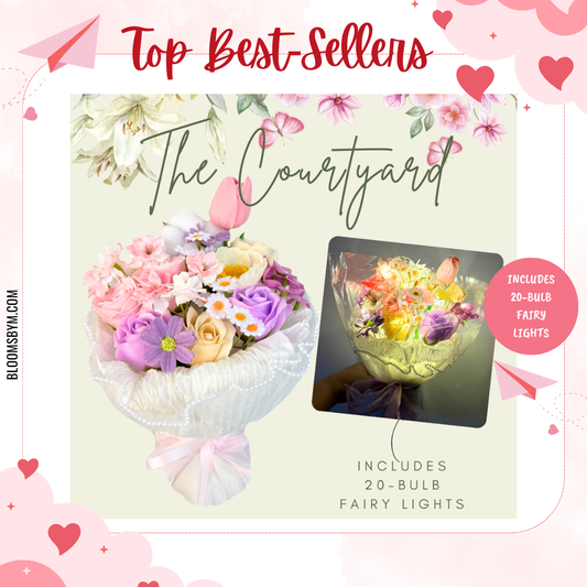 Top 10 Best Selling Flowers - The Courtyard - Whyia (Soap + Faux Flower Bouquet)