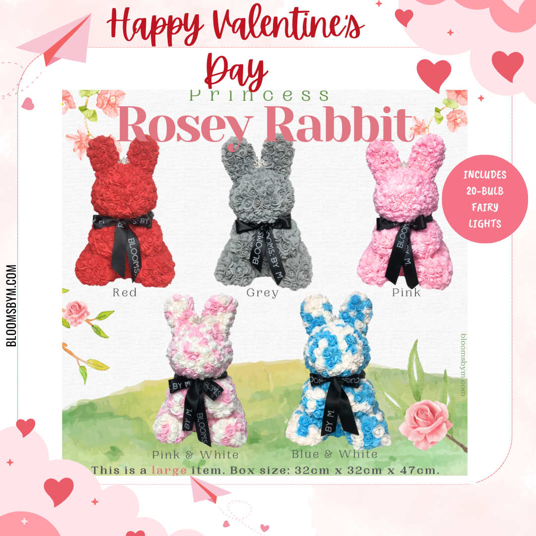 Valentine's Day - Top 10 Best Selling Flowers - (Premium-Large) Foam Flower - Princess Rosey Rabbit