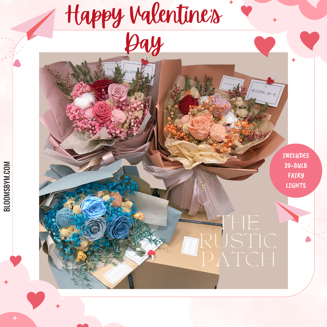 Valentine's Day - Top 10 Best Selling Flowers - (Premium) Preserved Roses Flower Bouquet Box - The Rustic Patch