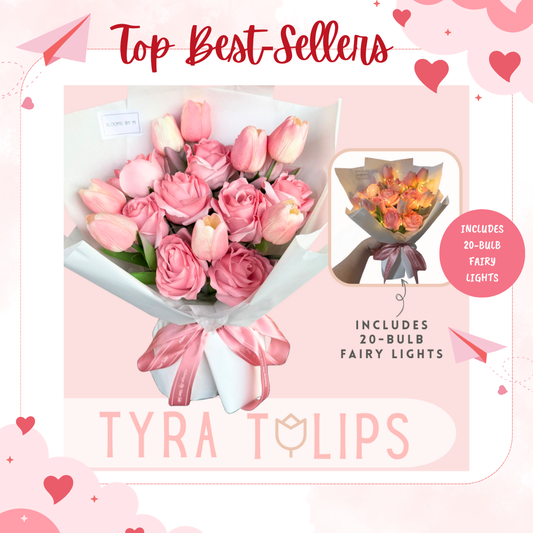 Top 10 Best Selling Flowers - Tyra Tulips - Cherry Blossom Pink (Soap Flowers Bouquet)