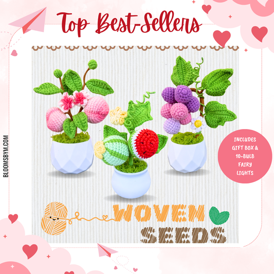 Top 10 Best Selling Flowers - Woven Seeds - Crochet Plants
