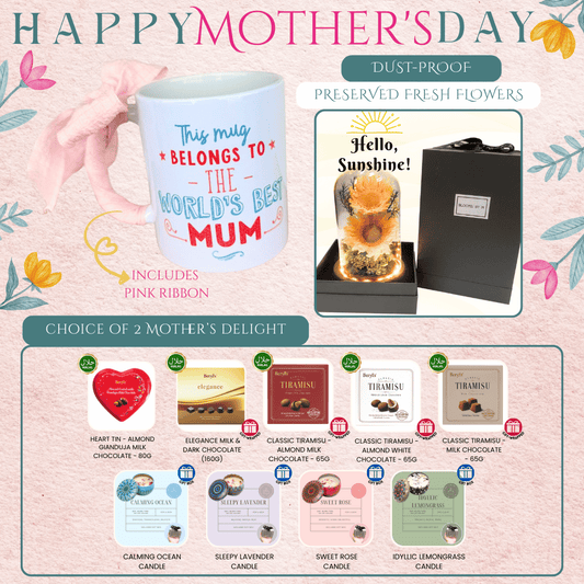 World's Best Mum Bundle - Preserved Flowers - Hello Sunshine