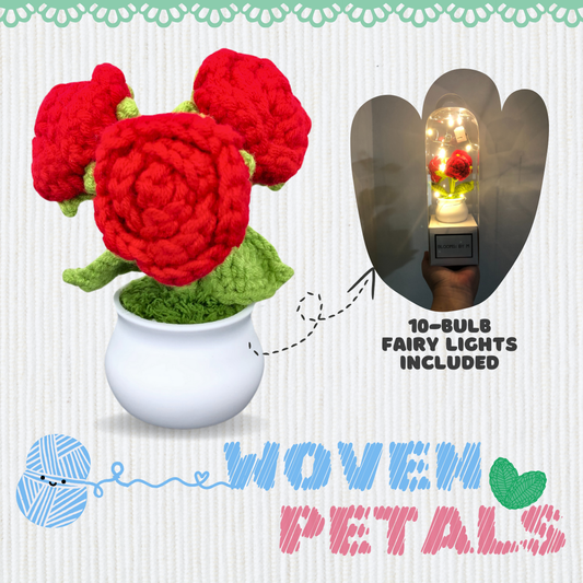 Woven Petals - Crochet Knit Flowers - Triple Roses