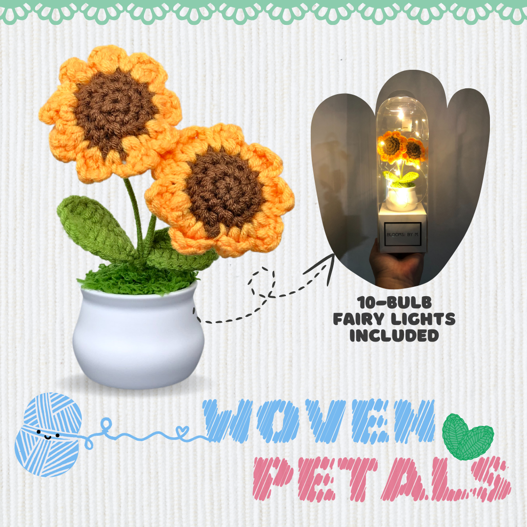 Seed of Love Teddy Bundle + Woven Petals Crochet Flower + Candle