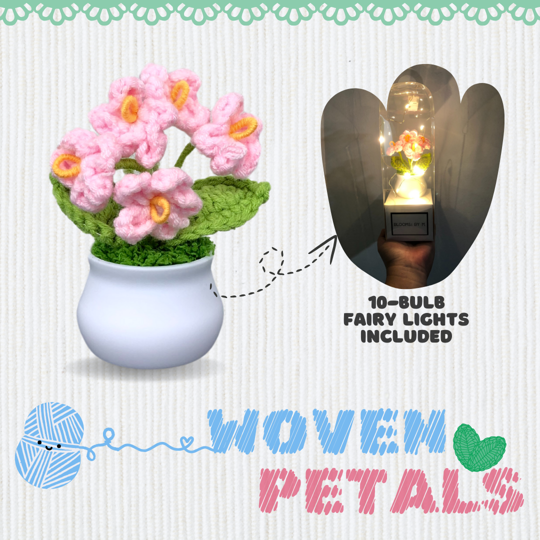 Seed of Love Teddy Bundle + Woven Petals Crochet Flower + Candle
