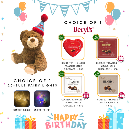 [Halal] Happy Birthday Teddy + Beryl's Chocolate Bundle