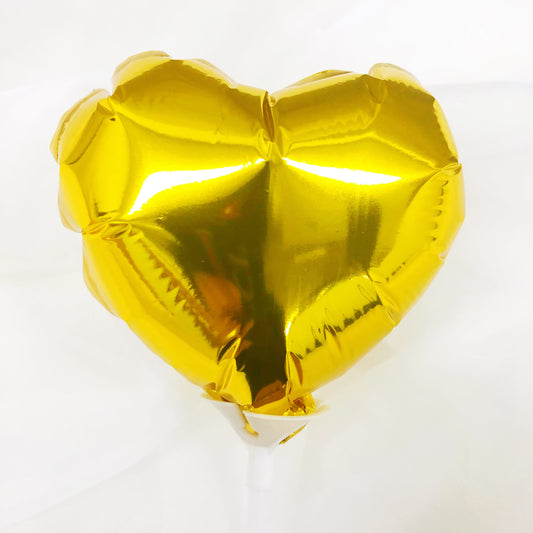 Heart-Shaped Inflated Foil Balloon in Gold (Small)