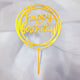 Happy Birthday Topper (Yellow Gold)