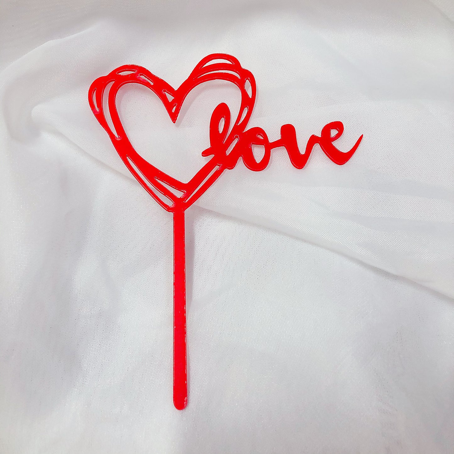 Heart Love Topper (Red)