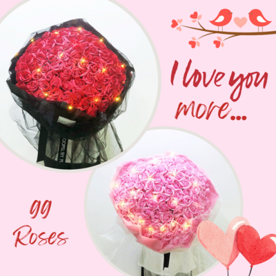 I Love You More – 99 Roses in Red